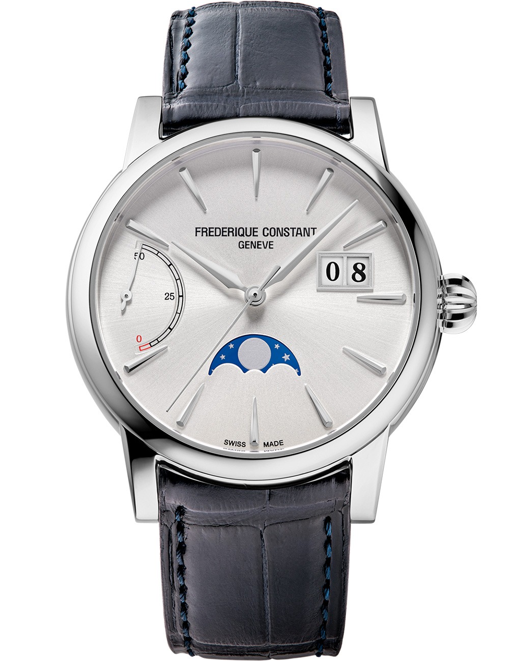 7630428477578 - FC-735N3H6 Herrenuhr Classic Power Reserve Big Date Auto Mondphase 40mm 5ATM