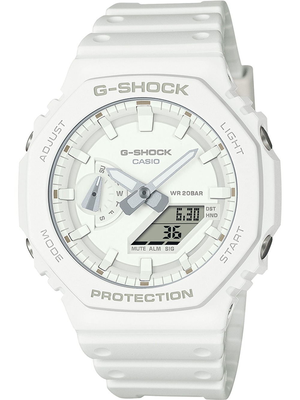 4549526370267 - Chronograph CASIO G-SHOCK Armbanduhren weiß Damen Quarzuhren Quarzuhr Armbanduhr Damen Herren digital bis 20 bar wasserdicht 4549526370267 - Chronograph CASIO G-SHOCK Armbanduhren weiß Damen Quarzuhren Quarzuhr Armbanduhr Damen Herren digital bis 20 bar wasserdicht