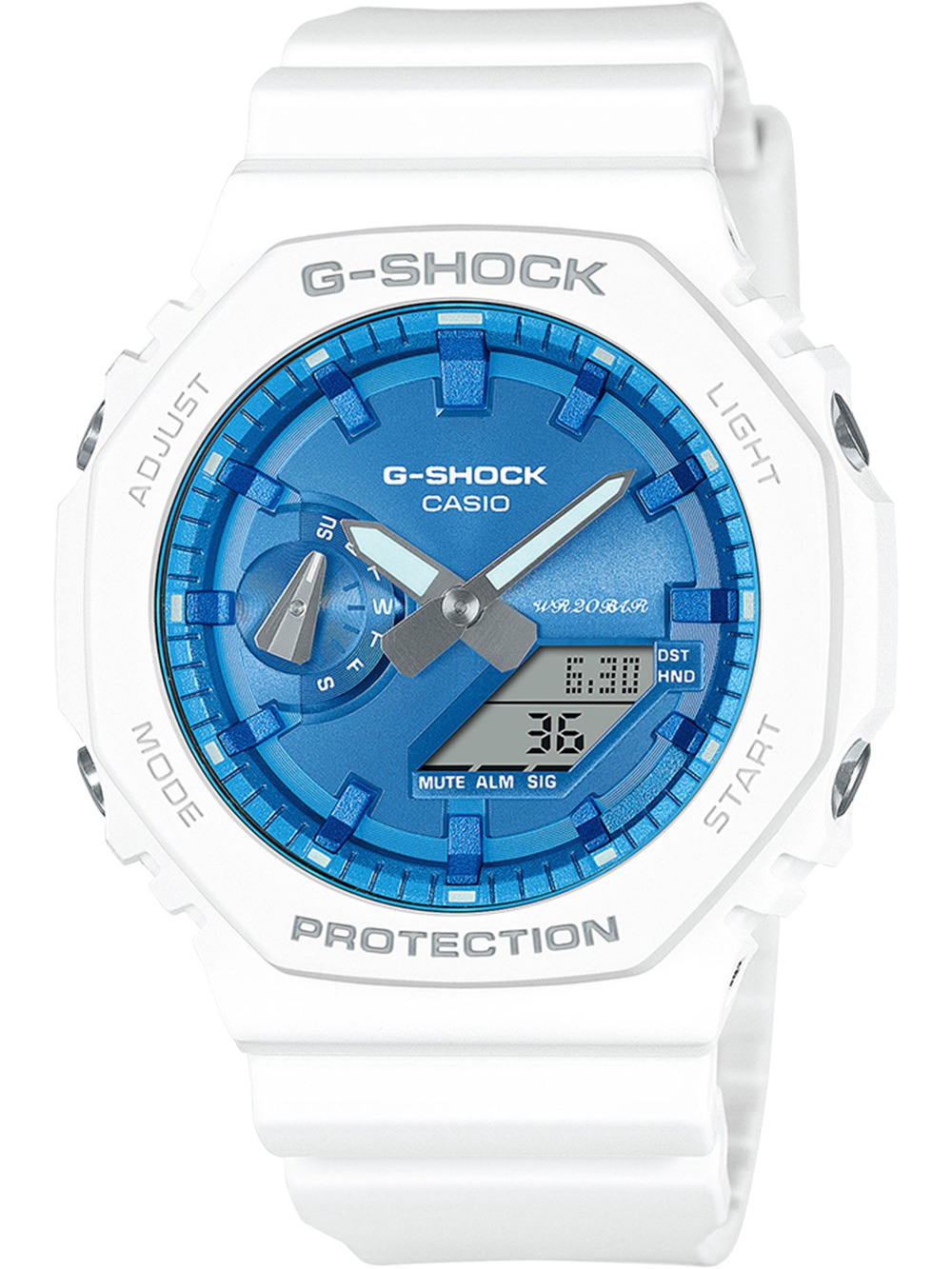 4549526363870 - Chronograph CASIO G-SHOCK GA-2100WS-7AER Armbanduhren weiß Damen Quarzuhren Quarzuhr Armbanduhr Damen Herren digital bis 20 bar wasserdicht 4549526363870 - Chronograph CASIO G-SHOCK GA-2100WS-7AER Armbanduhren weiß Damen Quarzuhren Quarzuhr Armbanduhr Damen Herren digital bis 20 bar wasserdicht