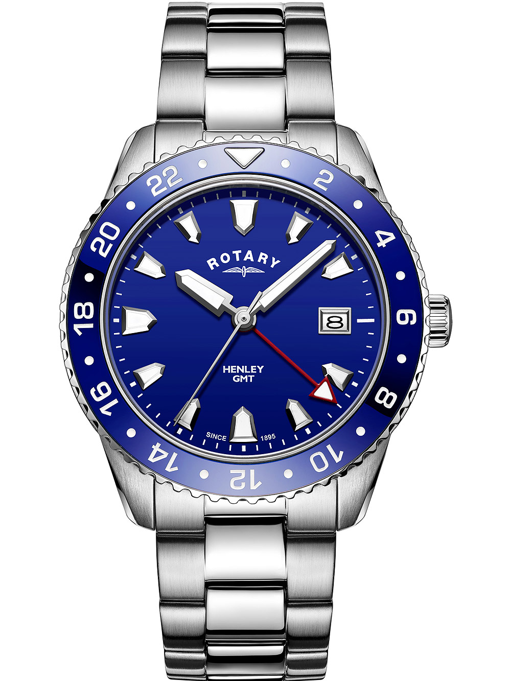 Rotary GB05108/05 Henley GMT Herren 41mm 10ATM