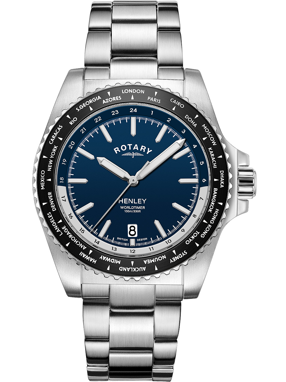 5037678062936 - GB05370 88 Henley World Timer Herrenuhr 41mm 10ATM 5037678062936 - GB05370 88 Henley World Timer Herrenuhr 41mm 10ATM