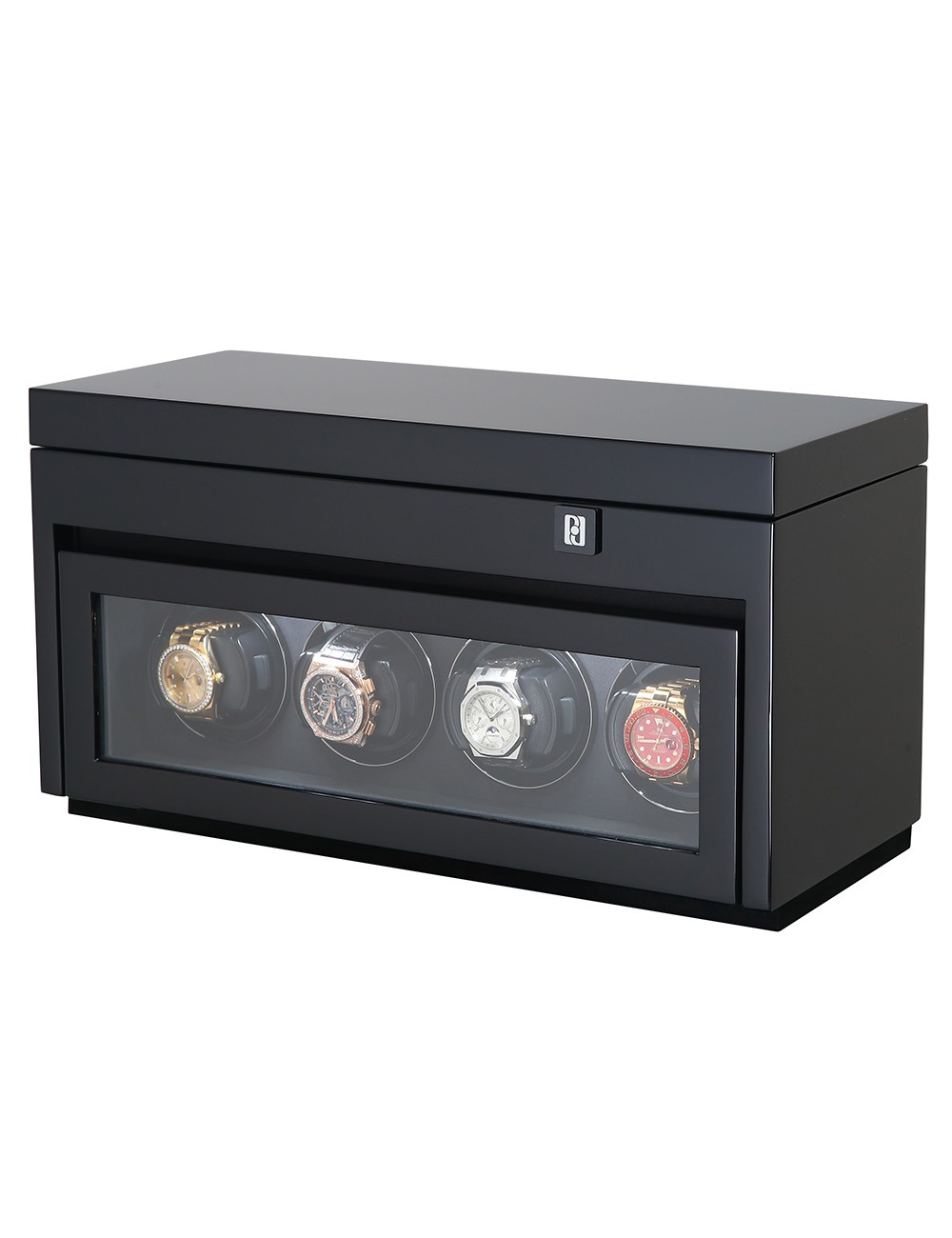 9050090000399 - Uhrenbeweger Gentlemen 4+6 Black Highgloss 20057 9050090000399 - Uhrenbeweger Gentlemen 4+6 Black Highgloss 20057