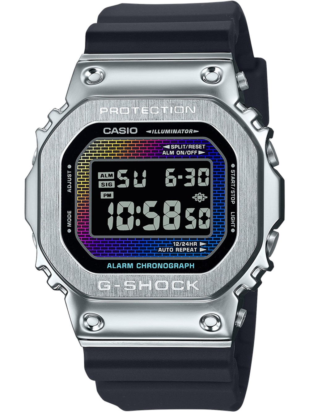 4549526382499 - Chronograph CASIO G-SHOCK Armbanduhren schwarz bunt Herren Quarzuhr Armbanduhr Herrenuhr digital retro Resinband Kalender