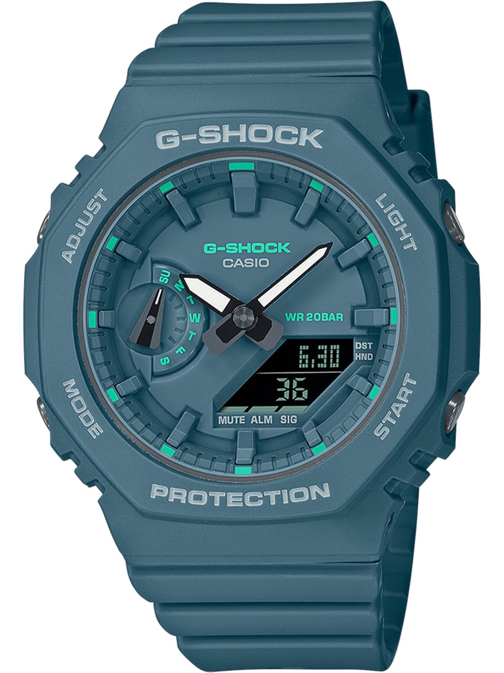 4549526349539 - Chronograph CASIO G-SHOCK GMA-S2100GA-3AER Armbanduhren blau (petrol) Damen Quarzuhren Quarzuhr Armbanduhr Damen Herren digital bis 20 bar wasserdicht 4549526349539 - Chronograph CASIO G-SHOCK GMA-S2100GA-3AER Armbanduhren blau (petrol) Damen Quarzuhren Quarzuhr Armbanduhr Damen Herren digital bis 20 bar wasserdicht