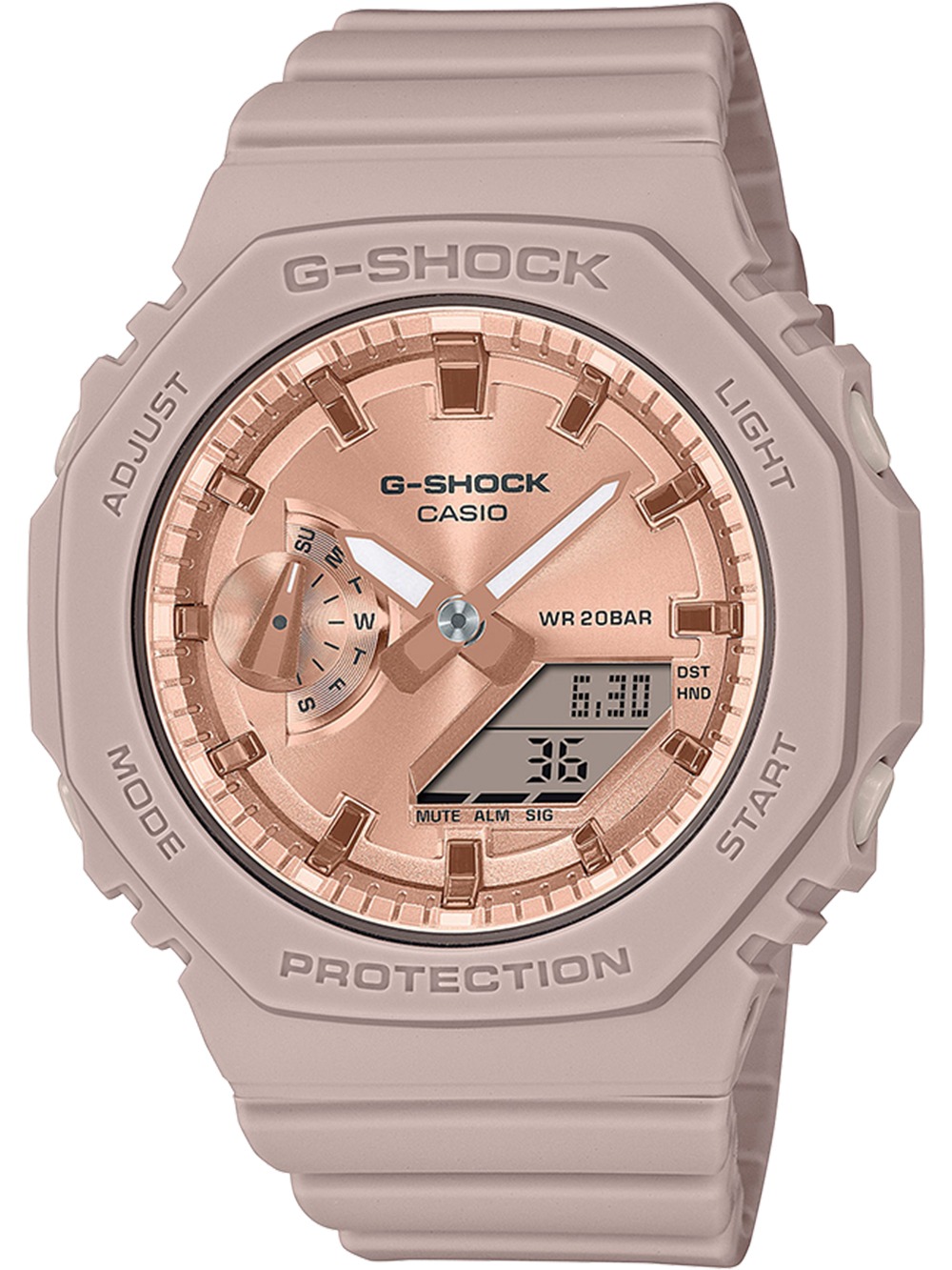 4549526359286 - Chronograph CASIO G-SHOCK GMA-S2100MD-4AER Armbanduhren rosegold (beige) Damen Quarzuhren Quarzuhr Armbanduhr Damen Herren digital bis 20 bar wasserdicht 4549526359286 - Chronograph CASIO G-SHOCK GMA-S2100MD-4AER Armbanduhren rosegold (beige) Damen Quarzuhren Quarzuhr Armbanduhr Damen Herren digital bis 20 bar wasserdicht
