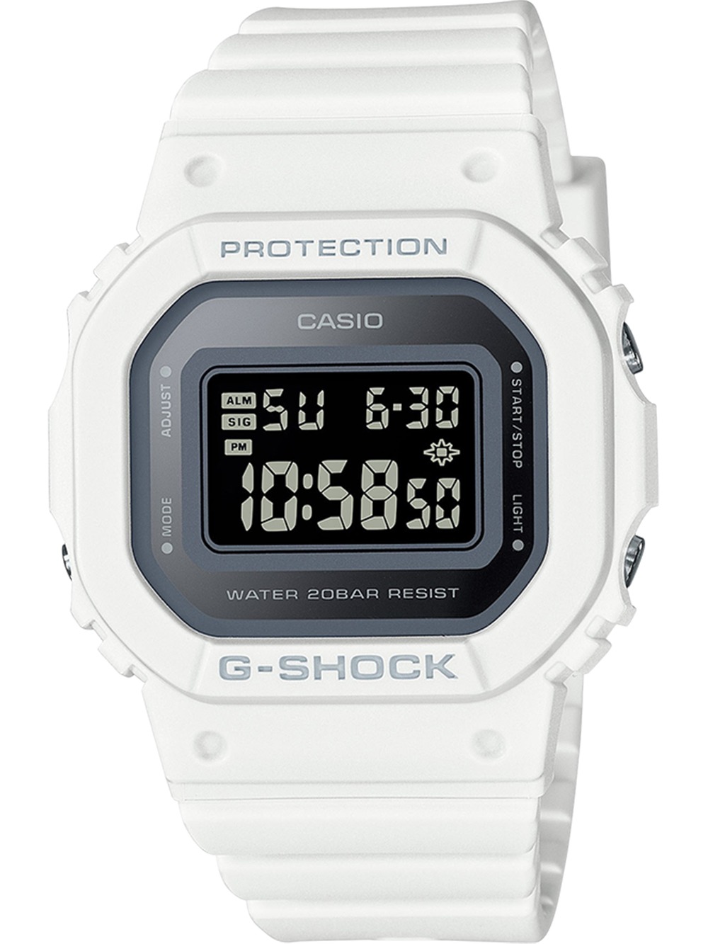 4549526345289 - Chronograph CASIO G-SHOCK GMD-S5600-7ER Armbanduhren weiß Damen Quarzuhren Quarzuhr Armbanduhr Damen Herren digital bis 20 bar wasserdicht 4549526345289 - Chronograph CASIO G-SHOCK GMD-S5600-7ER Armbanduhren weiß Damen Quarzuhren Quarzuhr Armbanduhr Damen Herren digital bis 20 bar wasserdicht