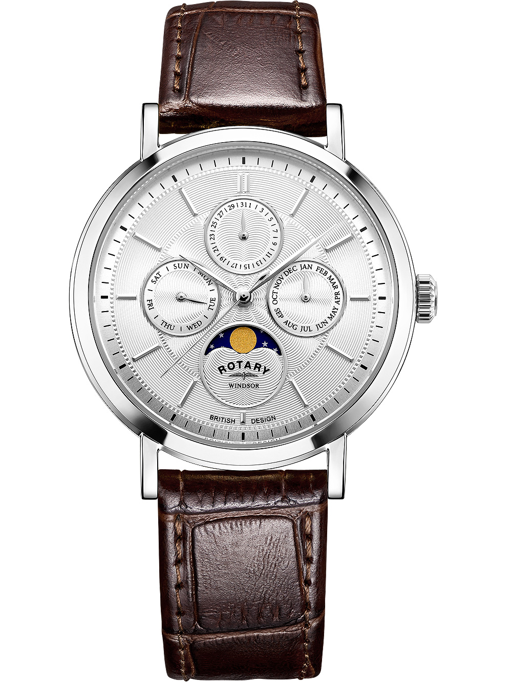 Rotary GS05425/06 Windsor Mondphase Unisex 38mm 5ATM