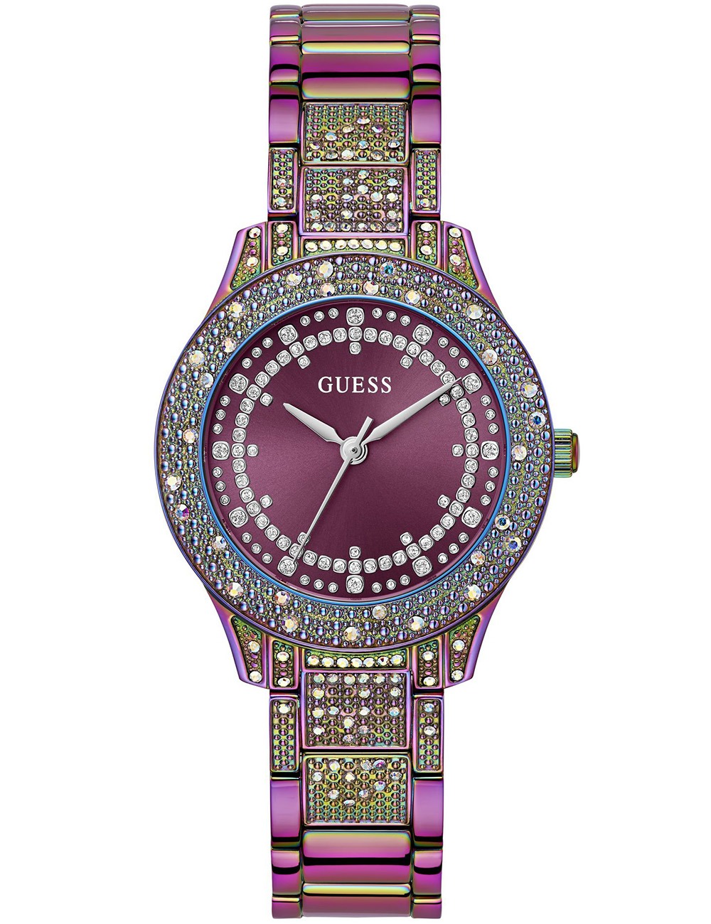 0091661543302 - Quarzuhr GUESS SHOOTING STAR Armbanduhren bunt Damen Armbanduhr Damenuhr Kristallsteine Mineralglas Edelstahlarmband 0091661543302 - Quarzuhr GUESS SHOOTING STAR Armbanduhren bunt Damen Armbanduhr Damenuhr Kristallsteine Mineralglas Edelstahlarmband