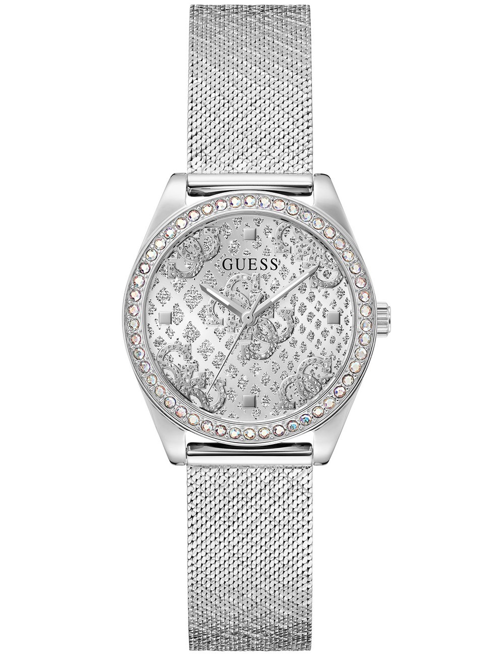 0091661544033 - Quarzuhr GUESS BOA Armbanduhren silberfarben Damen Armbanduhr Damenuhr Kristallsteine Mineralglas Edelstahlarmband 0091661544033 - Quarzuhr GUESS BOA Armbanduhren silberfarben Damen Armbanduhr Damenuhr Kristallsteine Mineralglas Edelstahlarmband