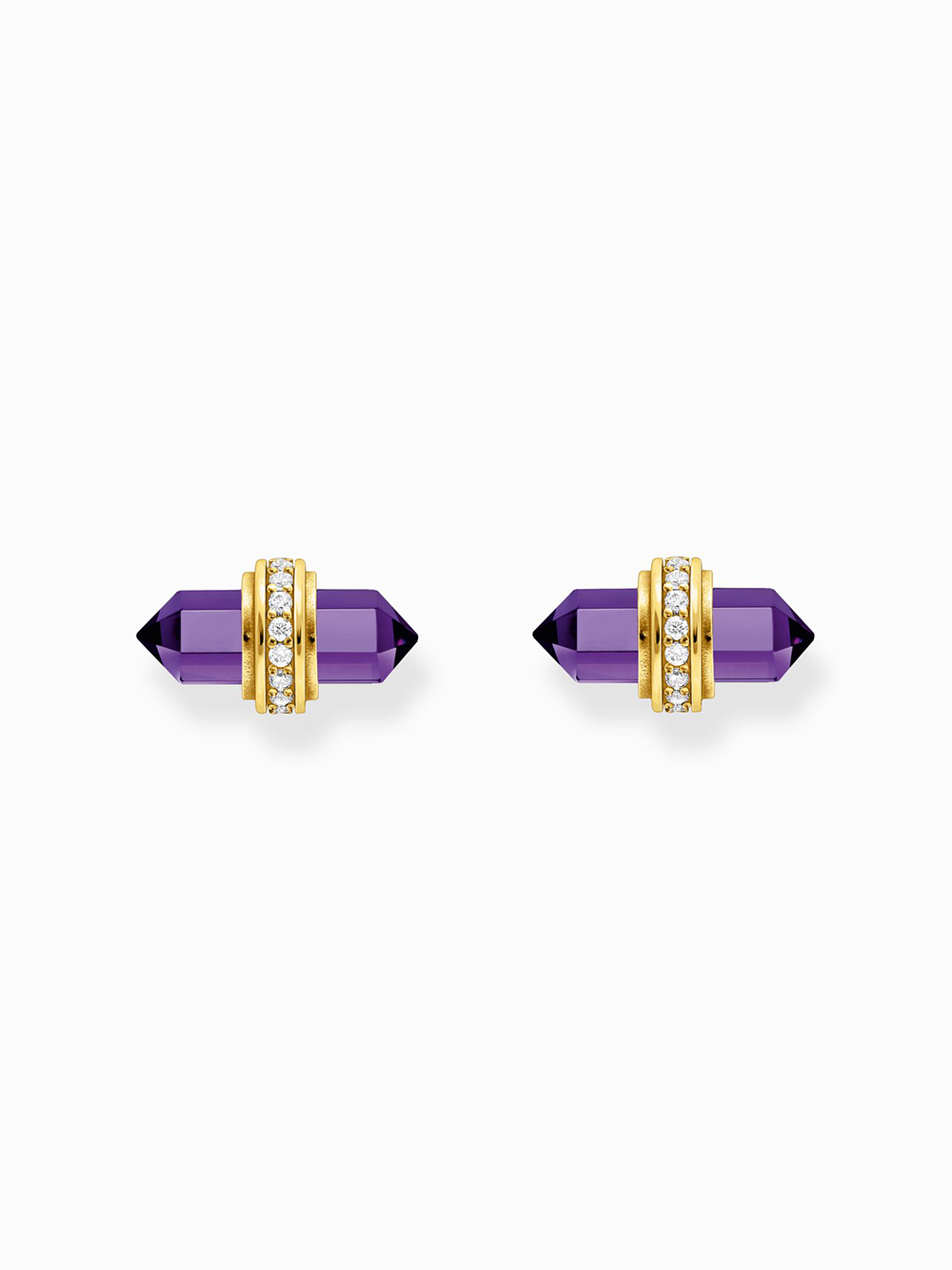 4051245571967 - H2281-414-13 Goldene Ohrstecker mit violettem Onyx Damen 4051245571967 - H2281-414-13 Goldene Ohrstecker mit violettem Onyx Damen