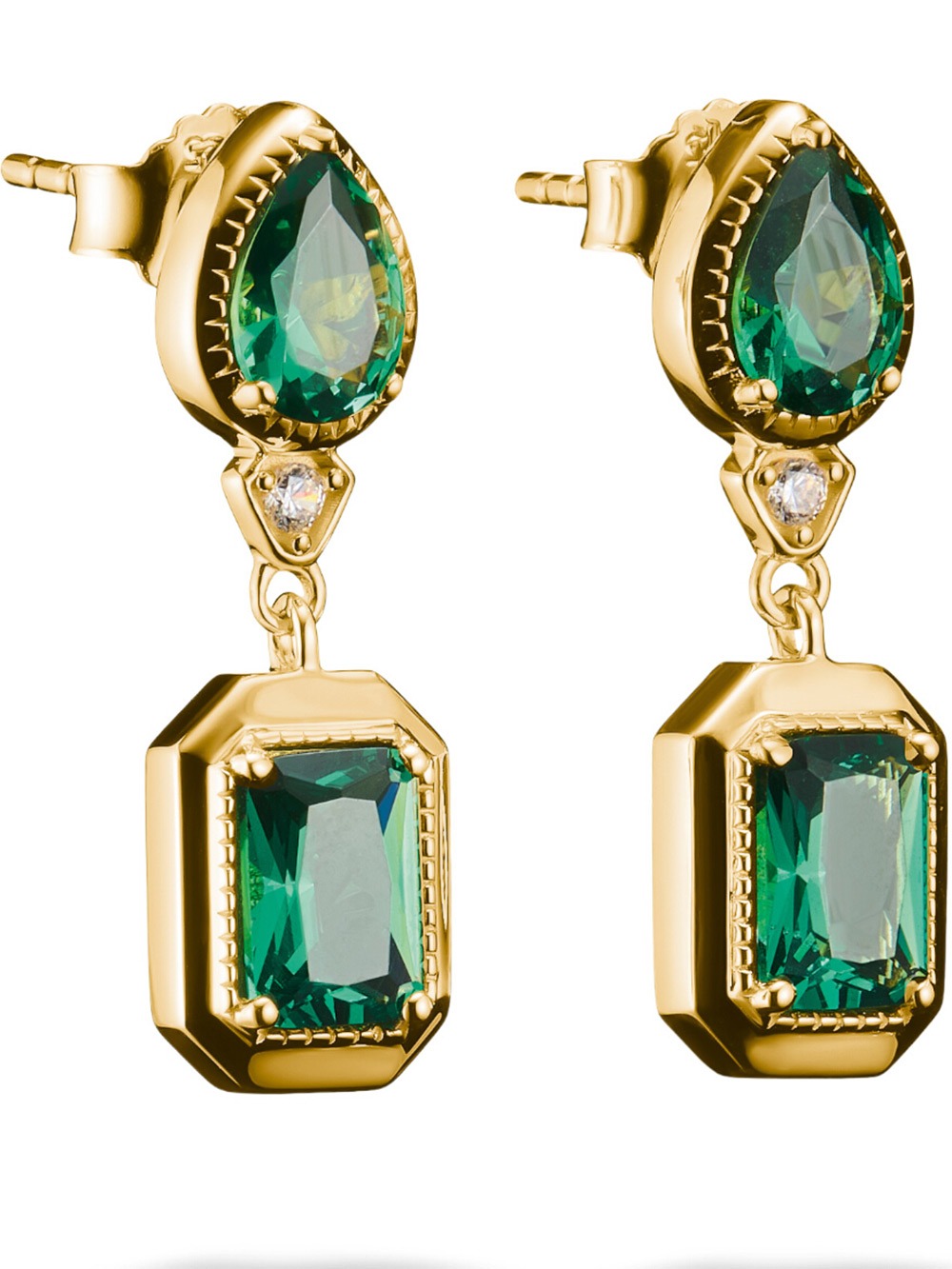 4051245619850 - H2334-971-6 Ohrstecker Oktagon Elyndra vergoldet 250 mm Damen