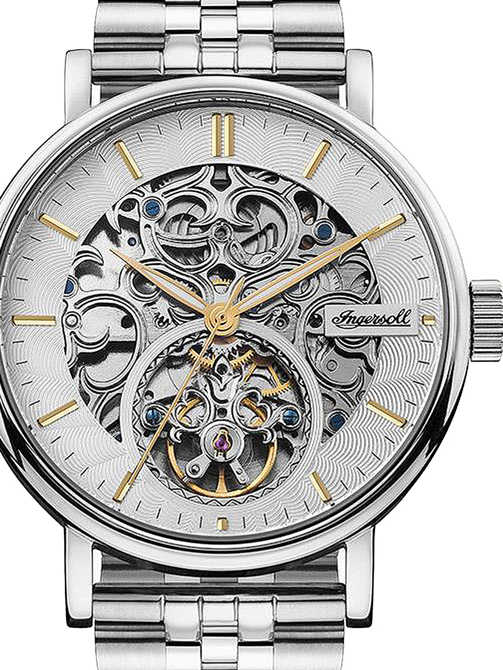 5013348514035 - 1892 The Charles Herren-Automatikuhr 44 mm mit silbernem Skelettzifferblatt und Edelstahlarmband I05803B 5013348514035 - 1892 The Charles Herren-Automatikuhr 44 mm mit silbernem Skelettzifferblatt und Edelstahlarmband I05803B