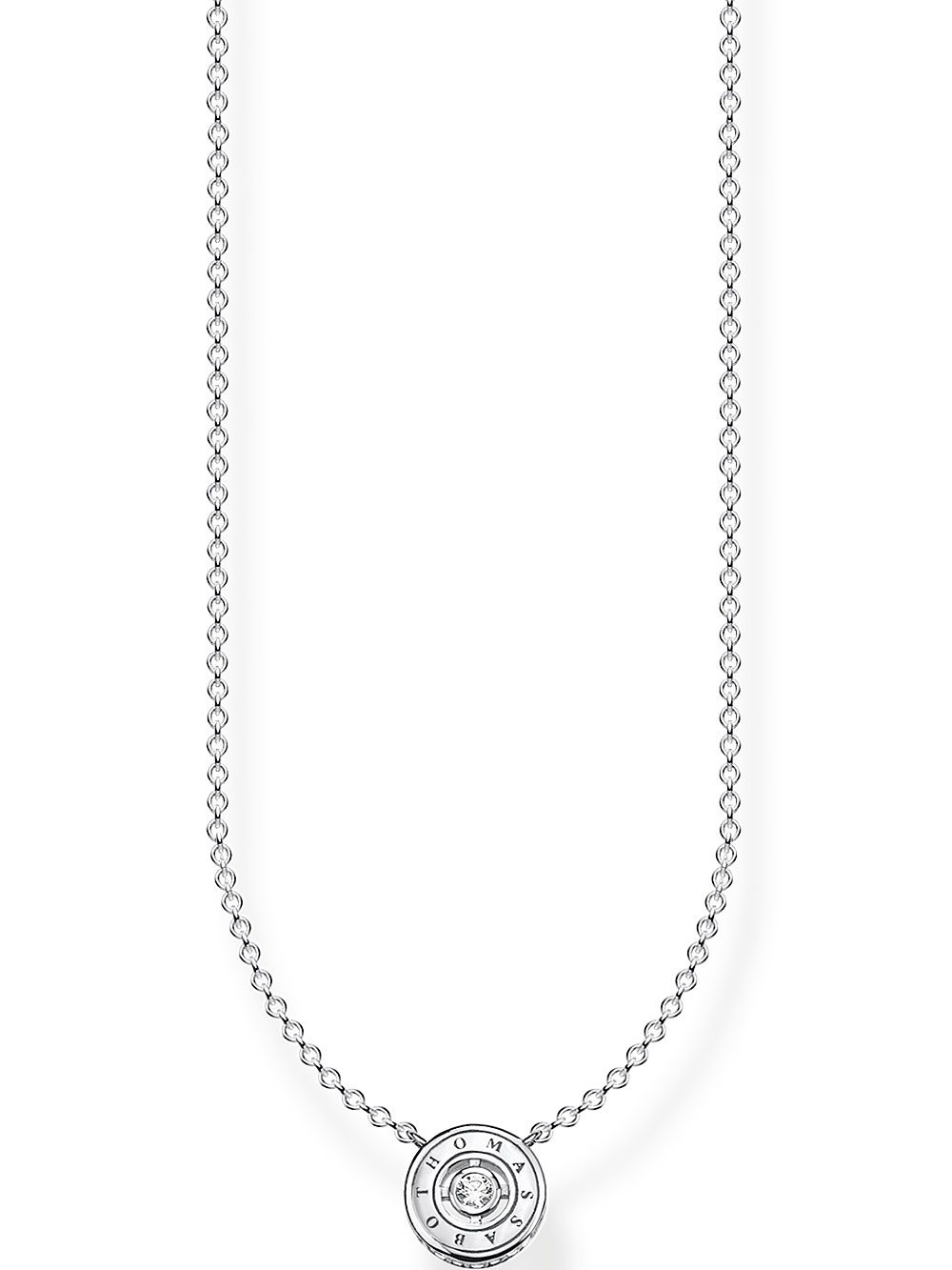 4051245546323 - Kette Kreis mit weißem Stein Silber 4051245546323 - Kette Kreis mit weißem Stein Silber