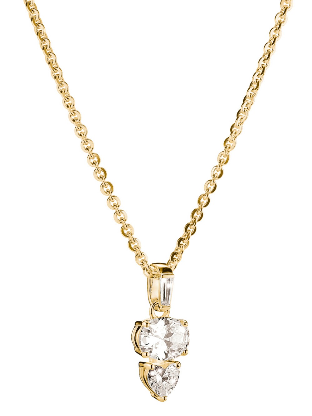 4051245632026 - KE2363-414-14-L45V Kette Oval Herz vergoldet Damen