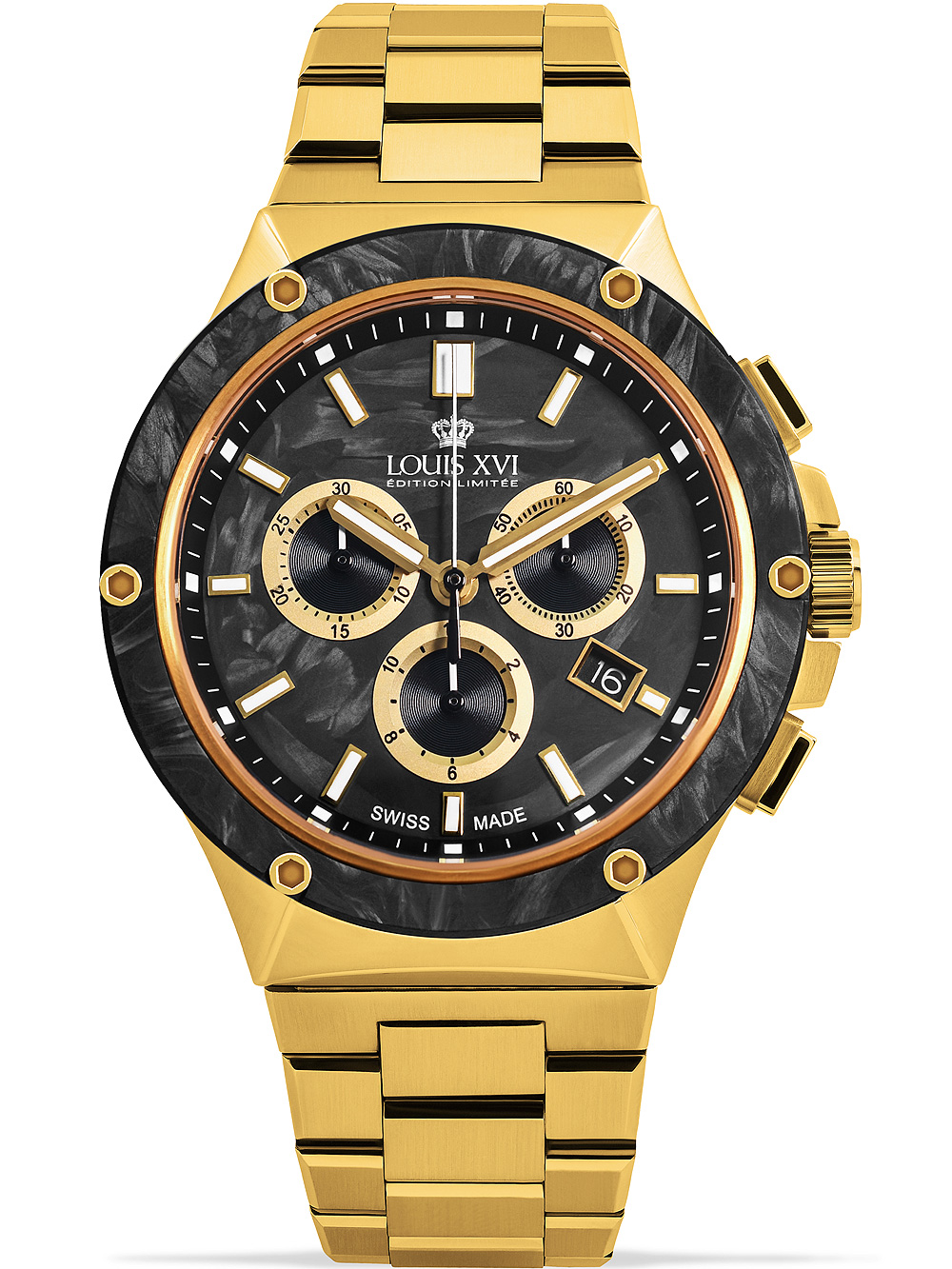 7640172147177 - Louis XVI LXVI1211 Le Monarque Chronograph Herrenuhr 42mm 5ATM 7640172147177 - Louis XVI LXVI1211 Le Monarque Chronograph Herrenuhr 42mm 5ATM