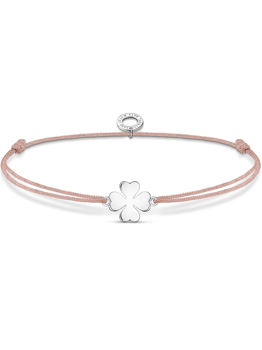 4051245502138 - Armband THOMAS SABO Kleeblatt LS120-173-19-L20V Armbänder Gr 20 Silber 925 (Sterlingsilber)-Textil silberfarben Damen