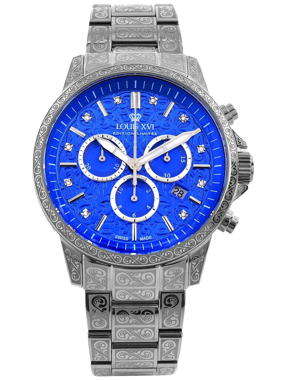 7640172148716 - Louis XVI LXVI1827 Herrenuhr Palais Royale 20 Diamond 43mm 10ATM