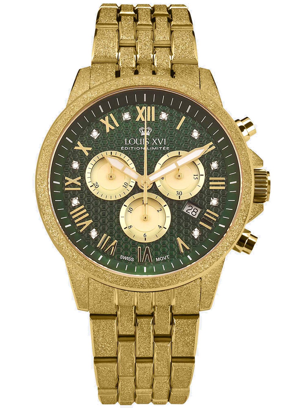 7640172148945 - Louis XVI LXVI3601 Herrenuhr Aramis Frosted 20 Diamond 43mm 5ATM