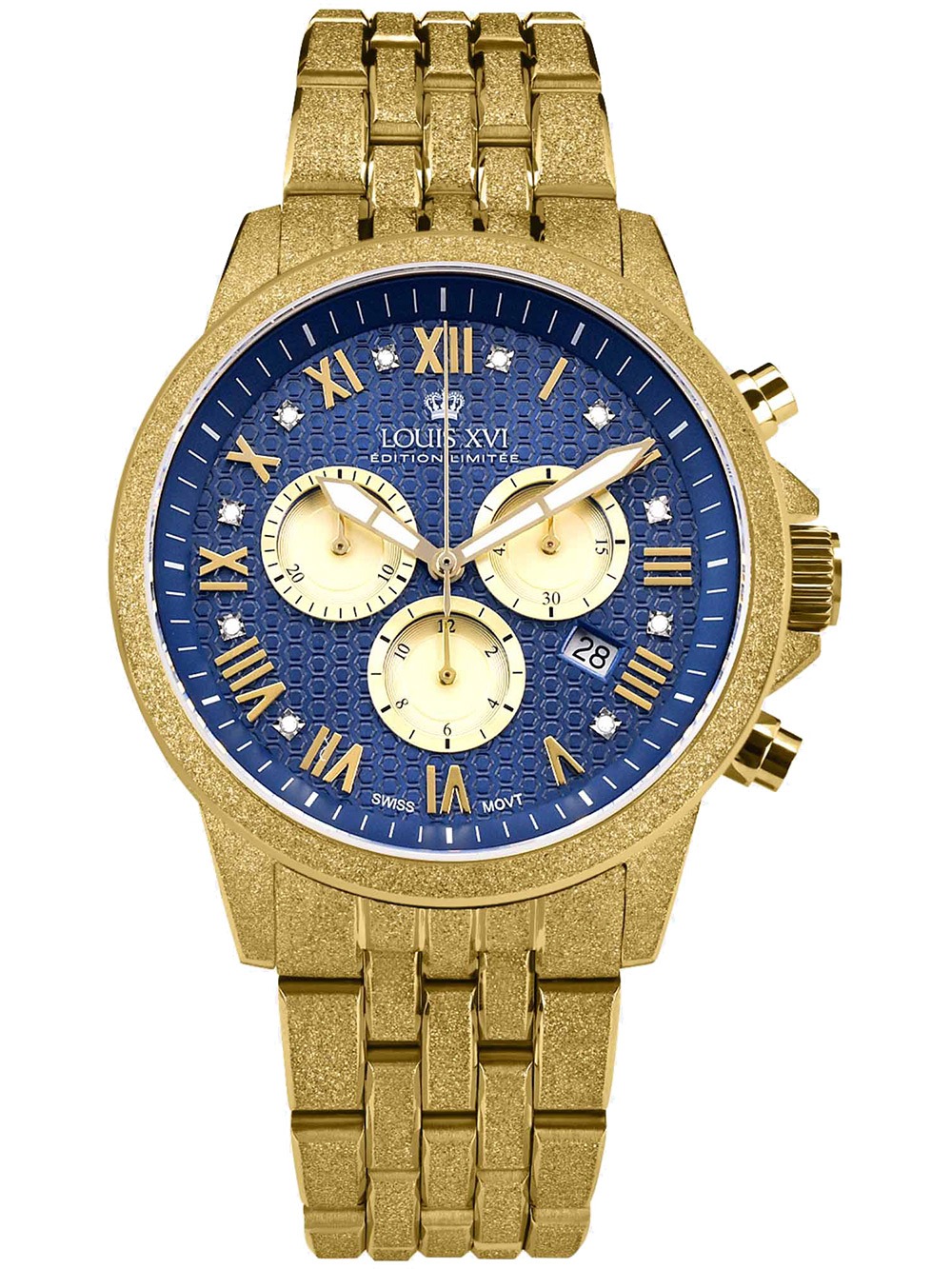 7640172148952 - Louis XVI LXVI3602 Herrenuhr Aramis Frosted 20 Diamond 43mm 5ATM