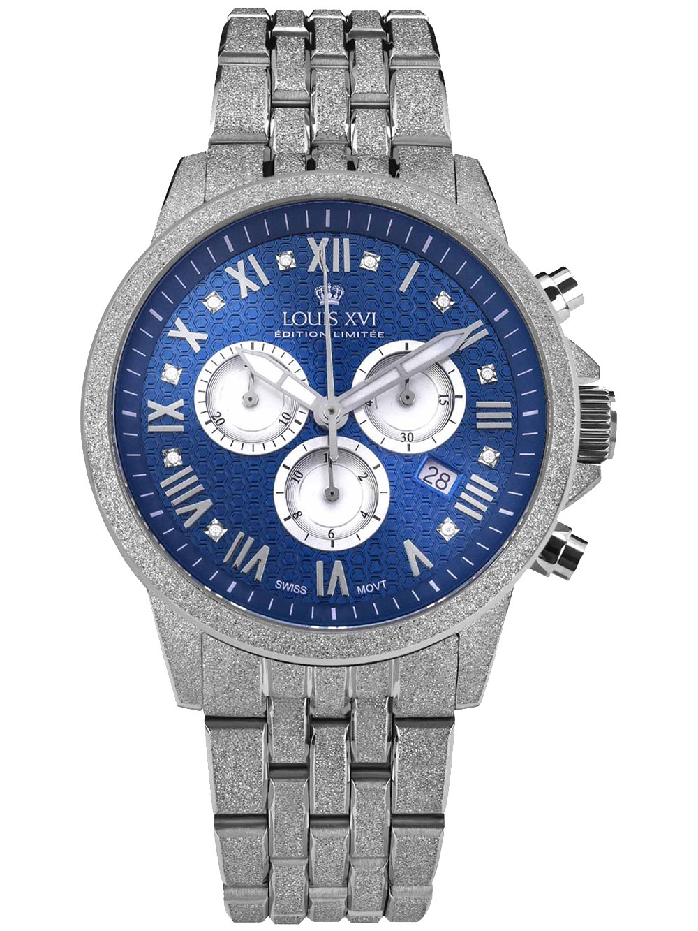 7640172148914 - Louis XVI LXVI3623 Herrenuhr Aramis Frosted 20 Diamond 43mm 5ATM