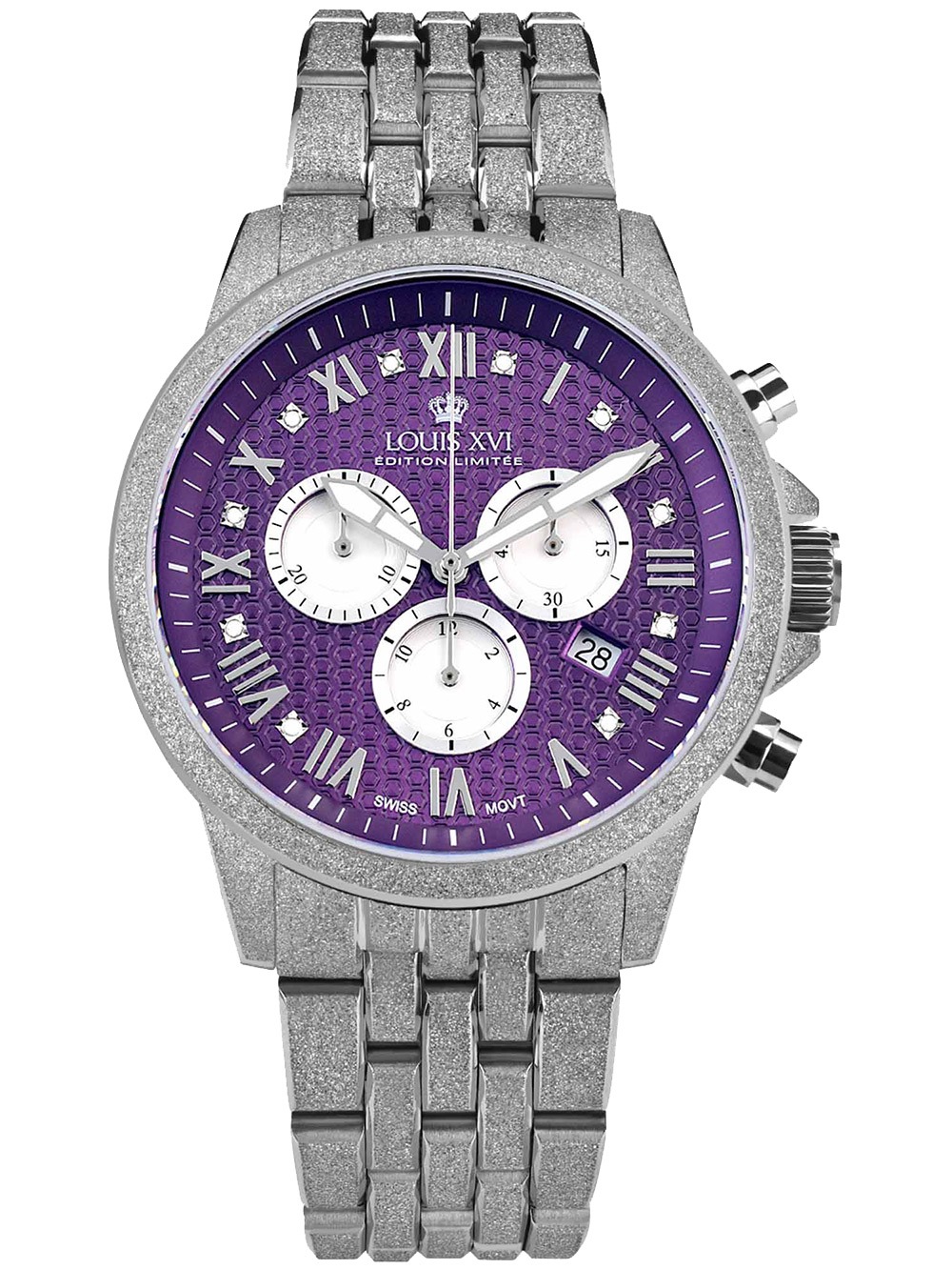 7640172148921 - Louis XVI LXVI3624 Herrenuhr Aramis Frosted 20 Diamond 43mm 5ATM