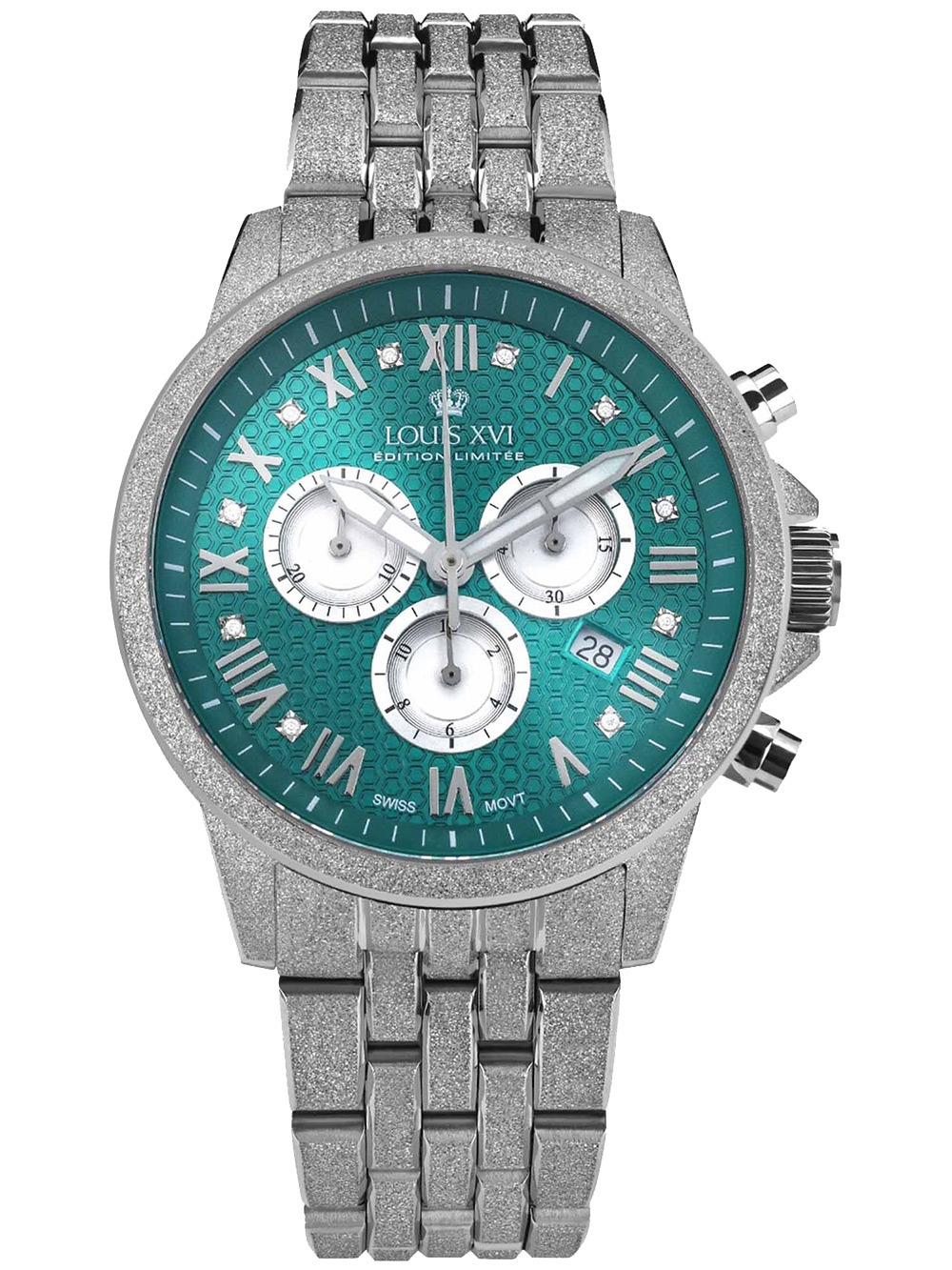 7640172148938 - Louis XVI LXVI3625 Herrenuhr Aramis Frosted 20 Diamond 43mm 5ATM