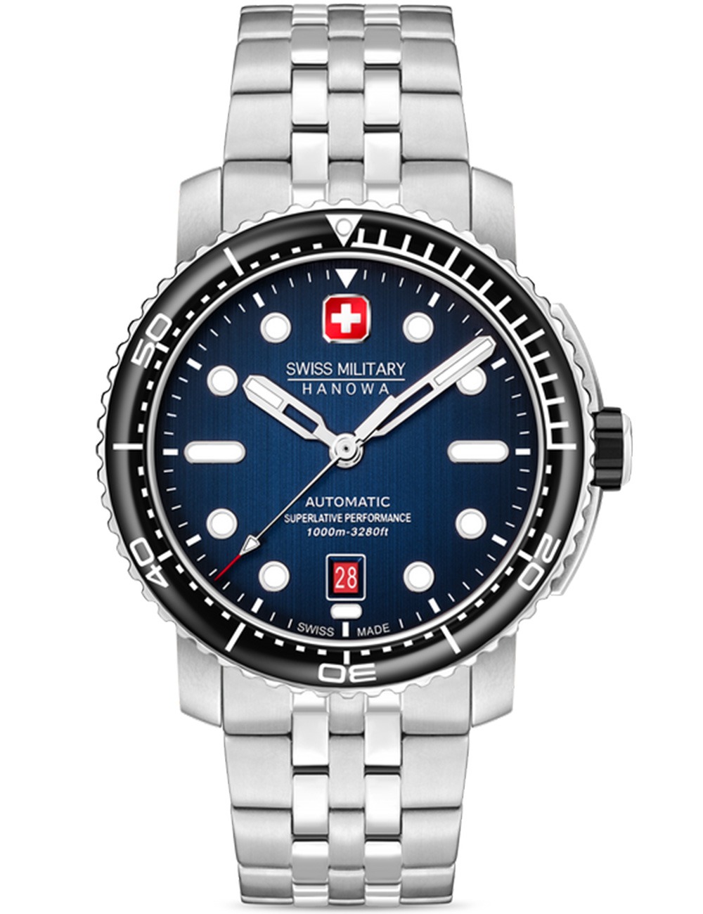 Swiss Military Hanowa SMWGL0002002-SET Herrenuhr Maitre Plongeur 44mm 10ATM
