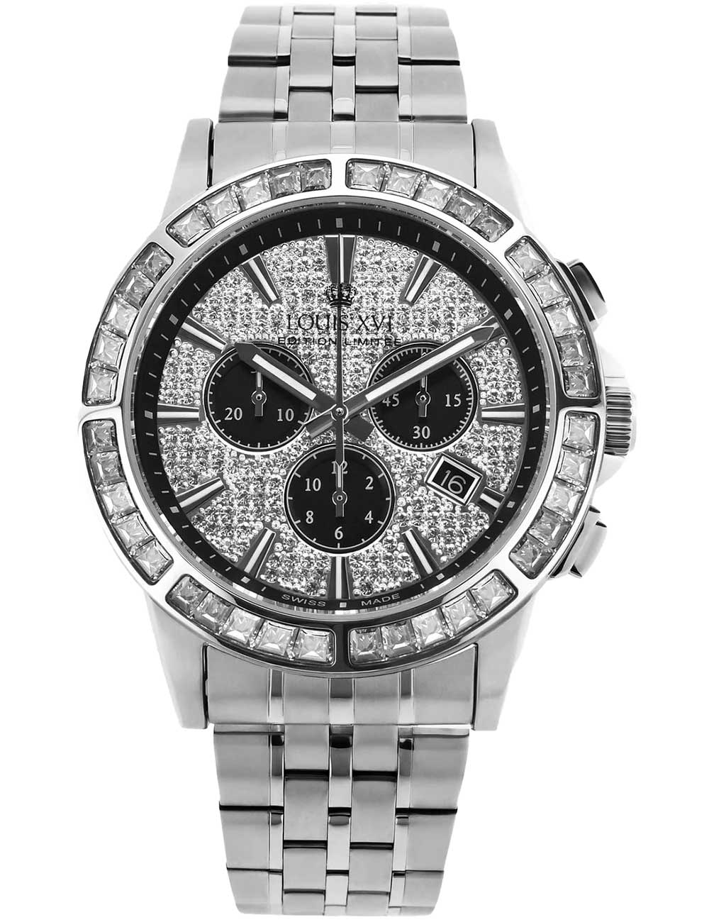 7640172148051 - Louis XVI XLXVI1131 Herrenuhr Majesté Iced Out Baguette 43mm 5ATM 7640172148051 - Louis XVI XLXVI1131 Herrenuhr Majesté Iced Out Baguette 43mm 5ATM