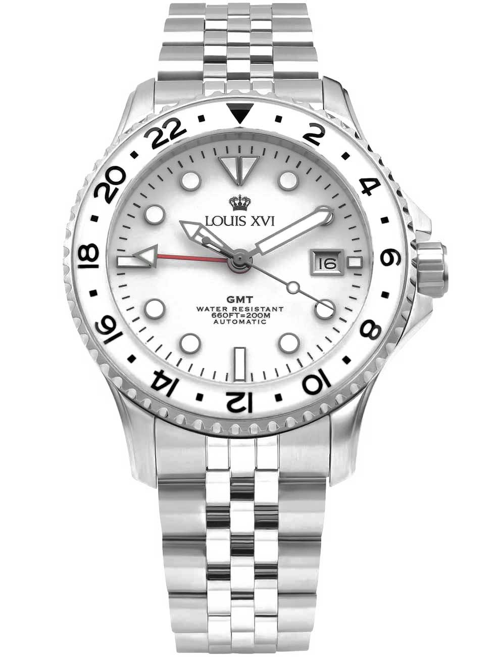 7640172147801 - Louis XVI LXVI1430 Herrenuhr Mirabeau Automatik GMT 41mm 20ATM 7640172147801 - Louis XVI LXVI1430 Herrenuhr Mirabeau Automatik GMT 41mm 20ATM