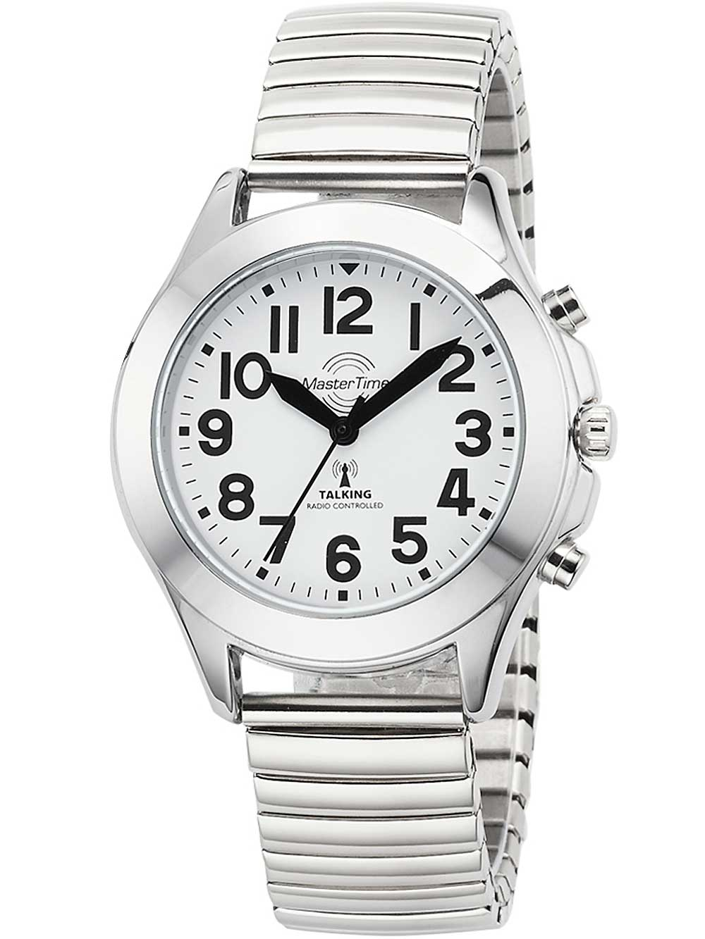 Master Time MTLA-10706-60M sprechende Damen-Funkuhr mit Zugband 38mm