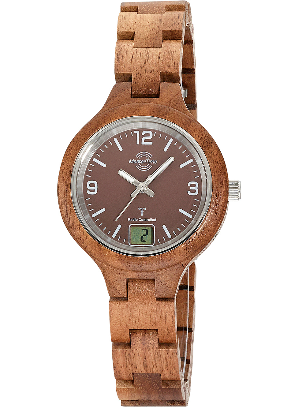 Master Time MTLW-10750-81W Funkuhr Specialist Wood Damenuhr 36mm 3ATM