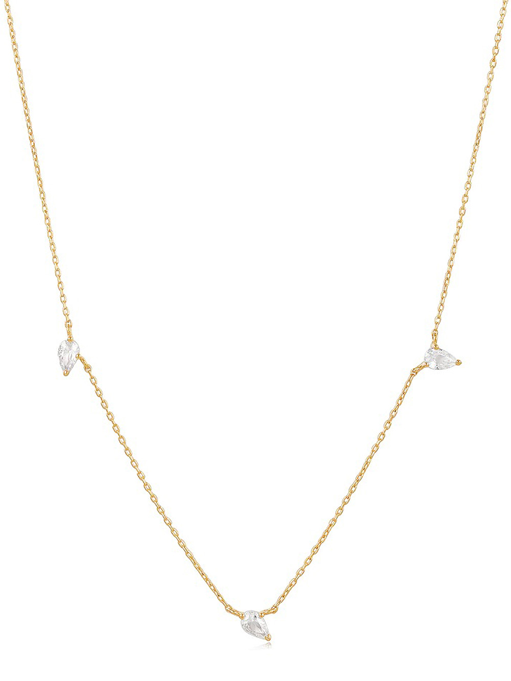 5052469014260 - ANIA HAIE NAU007-02YG Afterglow Damen Halskette mit weißem Saphir Gold 14K verstellbar 5052469014260 - ANIA HAIE NAU007-02YG Afterglow Damen Halskette mit weißem Saphir Gold 14K verstellbar