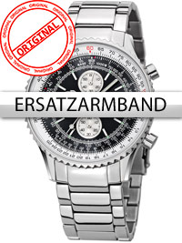 Perigaum Ersatzband Edelstahl P-1310 Flightmaster silber