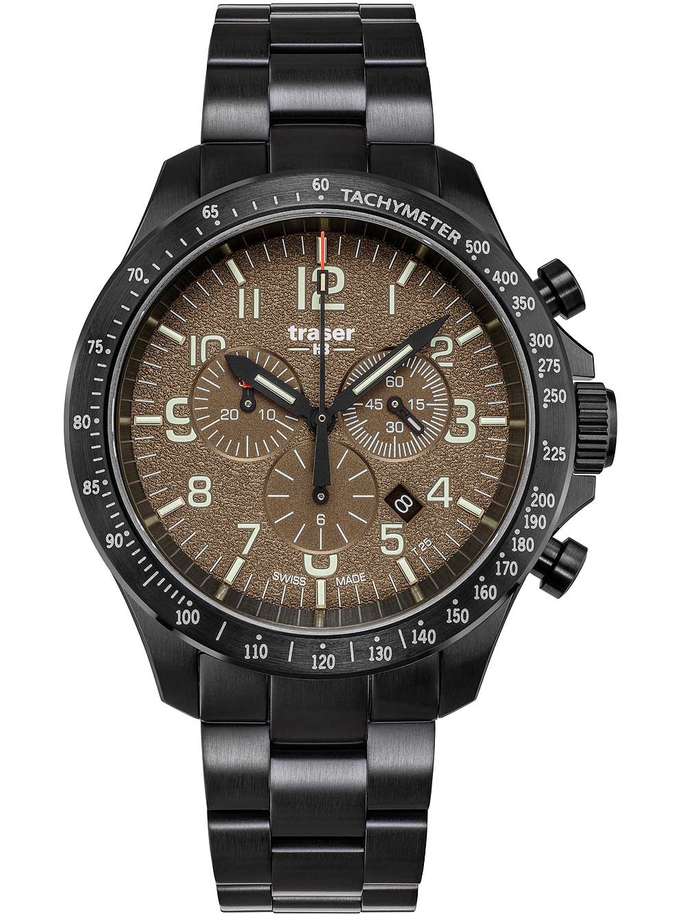 Traser H3 109460 P67 Officer Chronograph Khaki Steel 46mm 10ATM