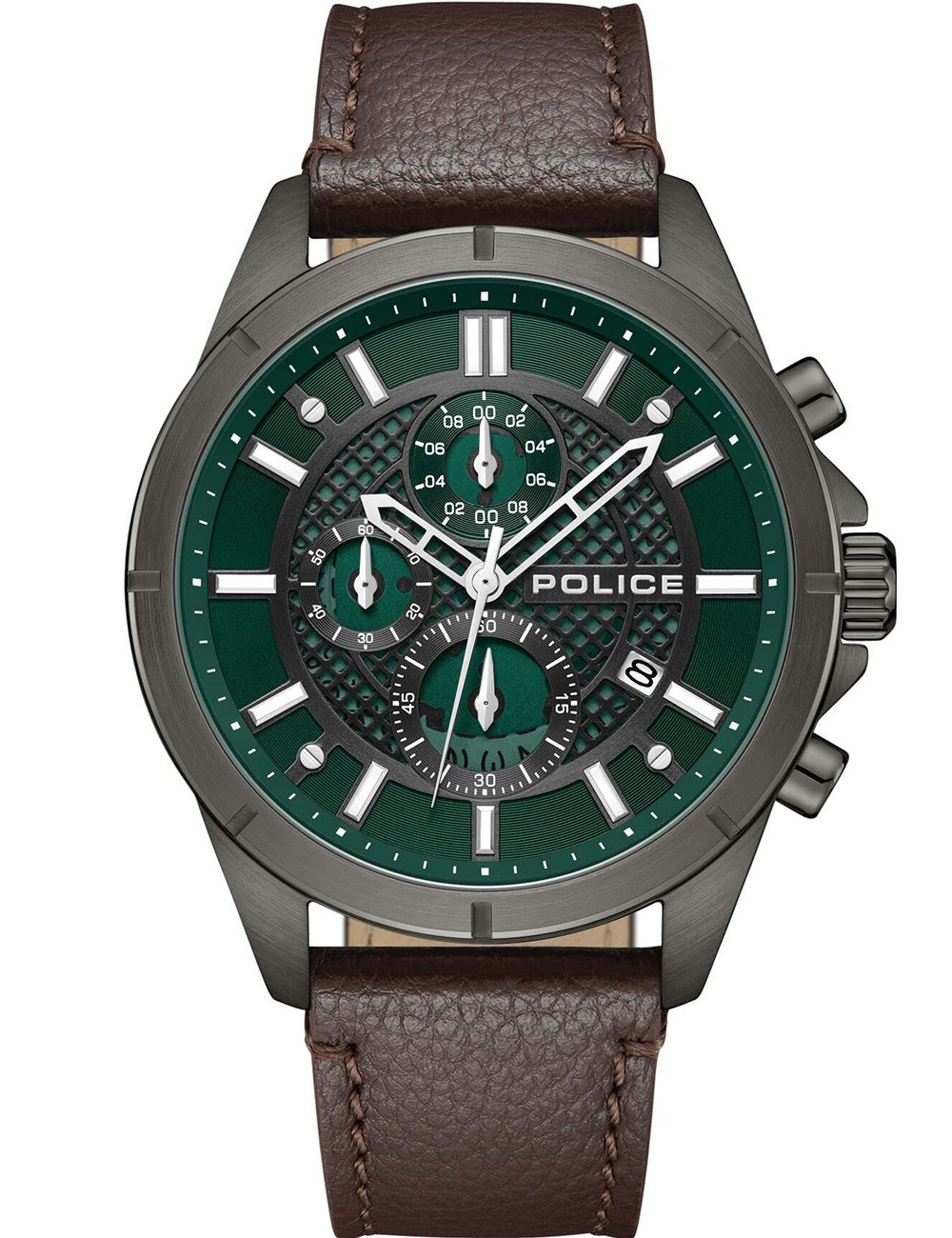 4894816145156 - Herren Armbanduhr Chronograph Leder Grün Braun 44mm - Analog Quarz Herrenuhr mit Lederarmband - Herrenuhr mit Chronographenfunktion 4894816145156 - Herren Armbanduhr Chronograph Leder Grün Braun 44mm - Analog Quarz Herrenuhr mit Lederarmband - Herrenuhr mit Chronographenfunktion