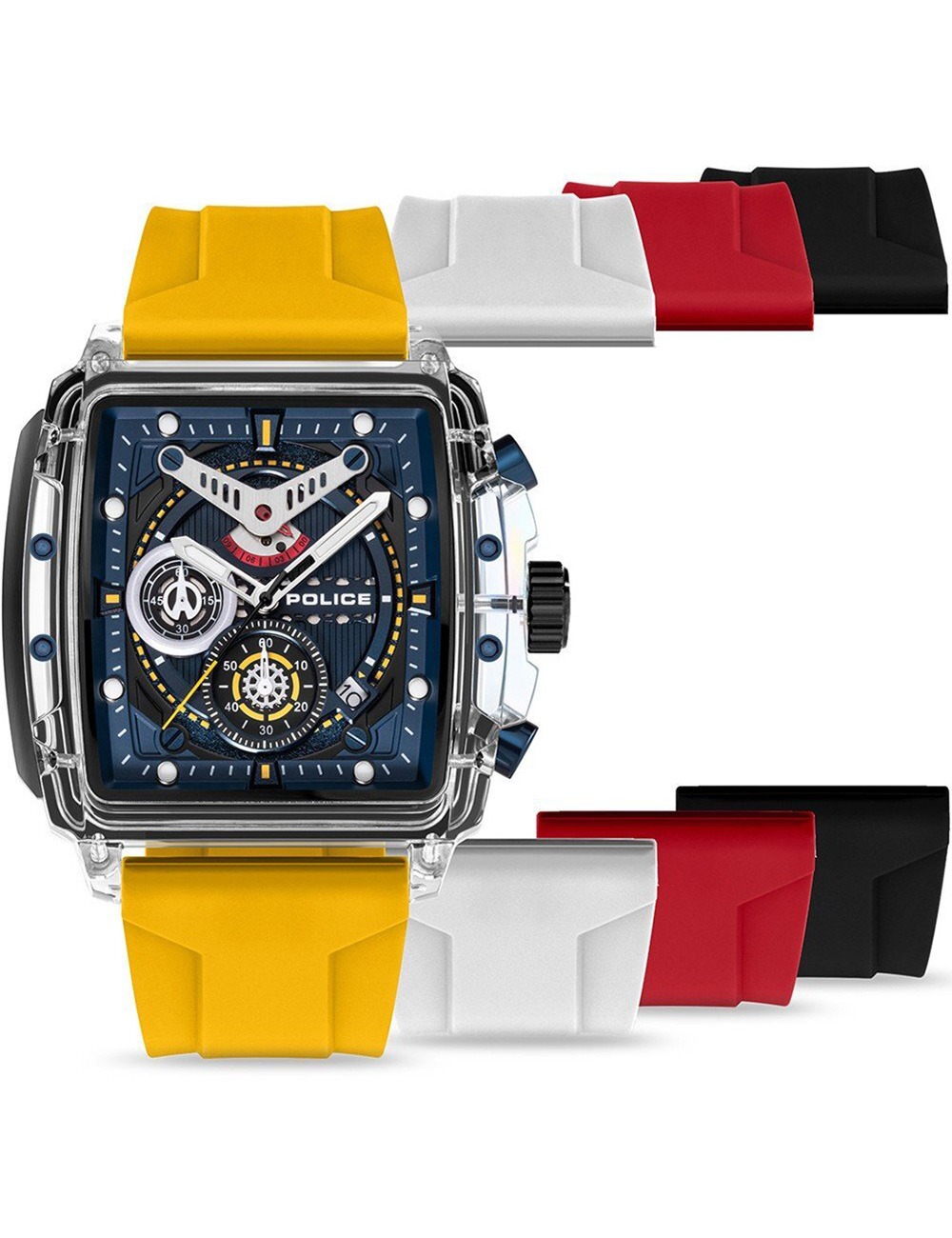 Police PEWGO0052402-SET Herrenuhr Clout Set Chrono 43mm 3ATM