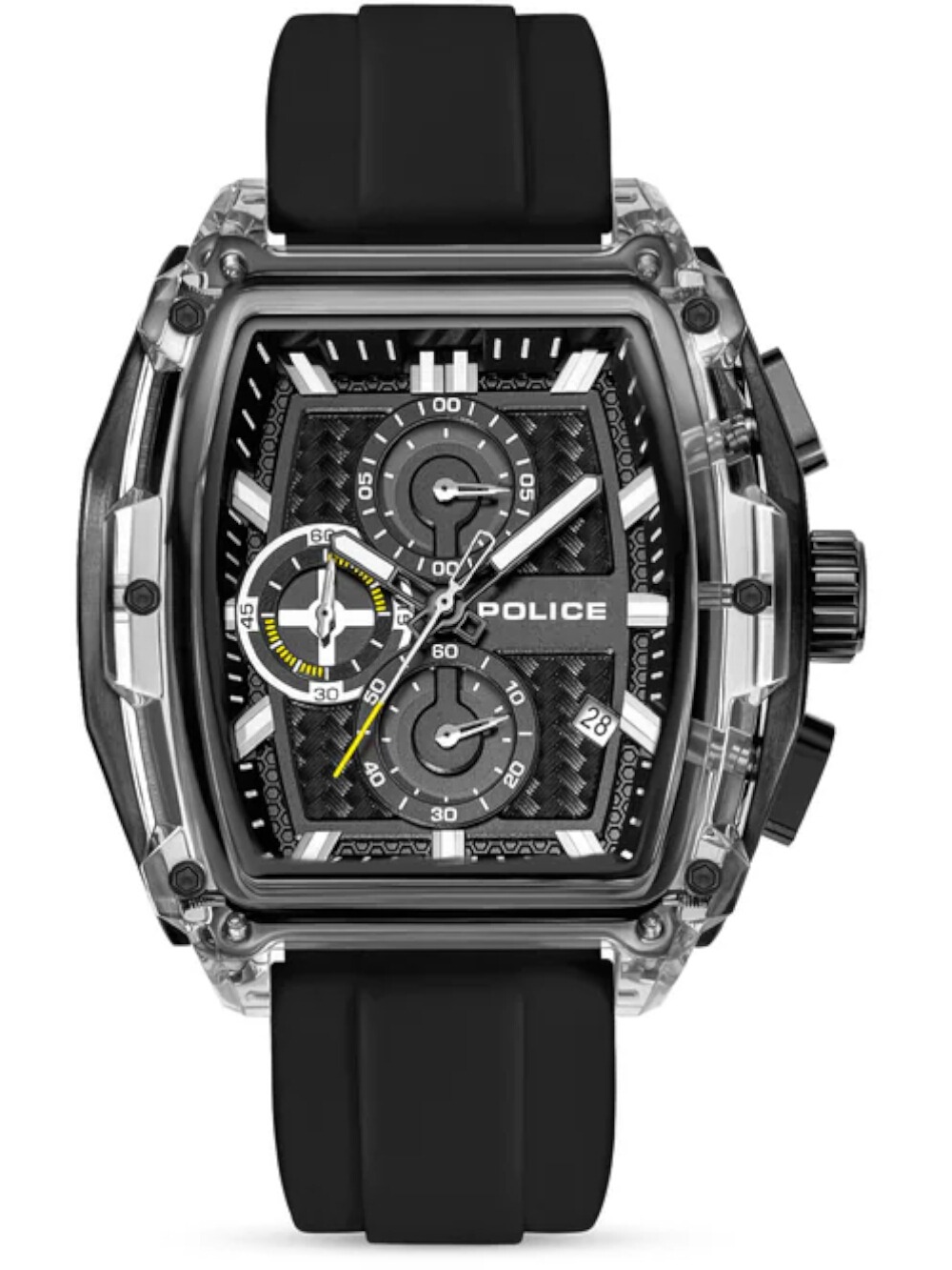 Police PEWGO00778X3 Herrenuhr Clout Tank Chronograph Set 46mm 3ATM