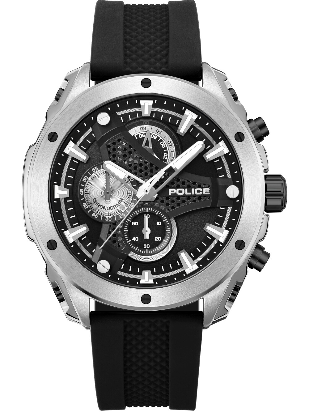 Police PEWGO0093001 Herrenuhr Wyvern Chronograph 45mm 5ATM
