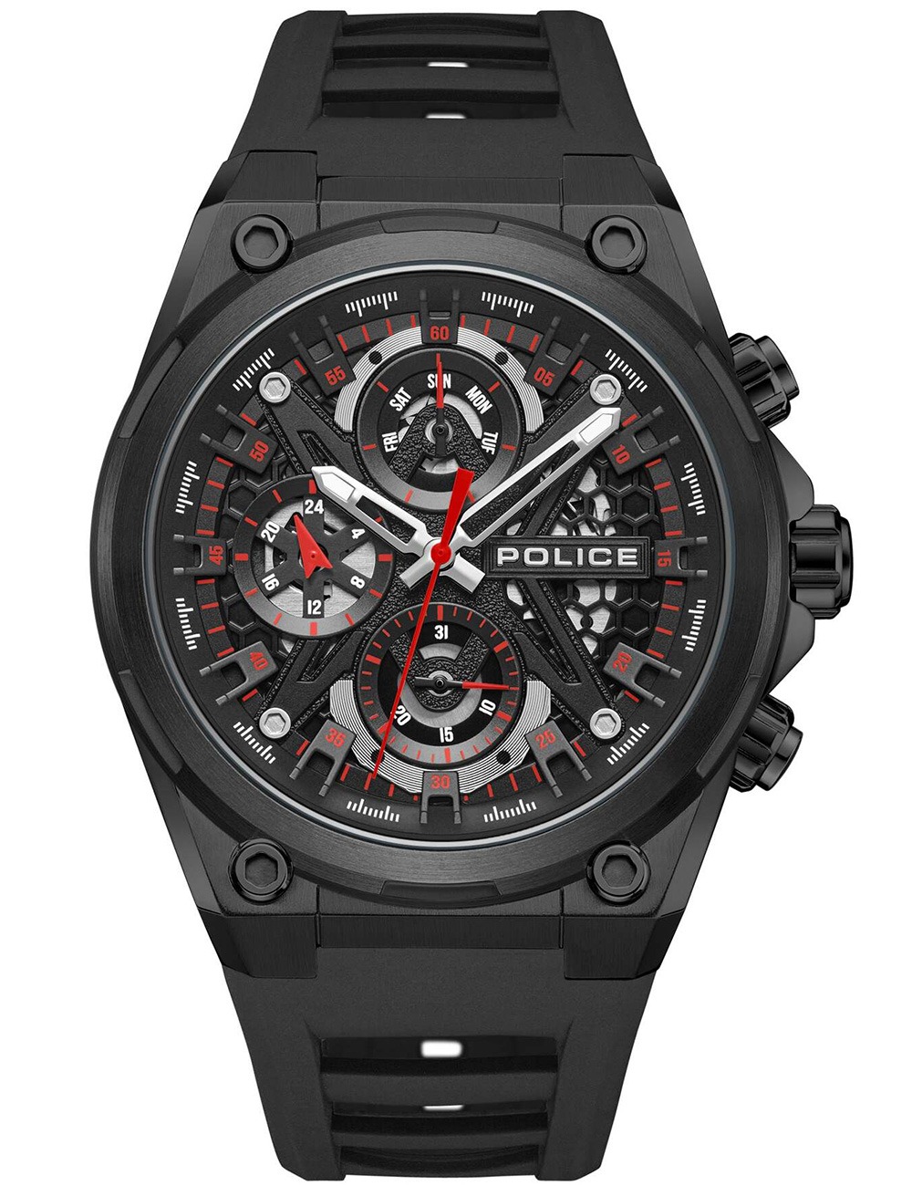 4894816145392 - Herren Armbanduhr Chronograph Schwarz Rot 44mm Edelstahl Silikon Herrenuhr Analog Armbanduhr Chronographen Herrenuhren 4894816145392 - Herren Armbanduhr Chronograph Schwarz Rot 44mm Edelstahl Silikon Herrenuhr Analog Armbanduhr Chronographen Herrenuhren