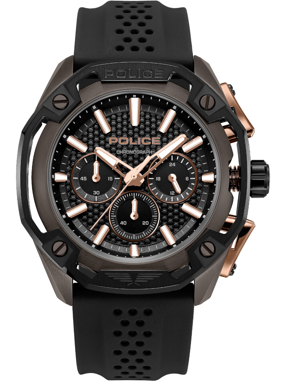 Police PEWGQ0093201 Herrenuhr Centurian Chronograph 46mm 5ATM