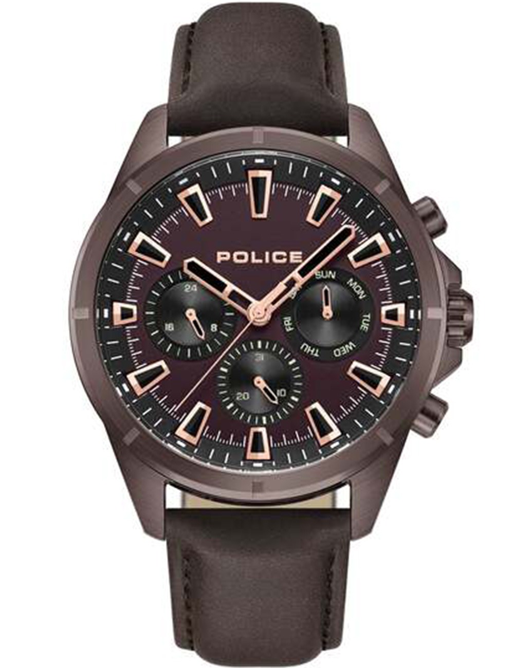 4894816091606 - Herren Armbanduhr Analog Chronograph Leder Braun Rose Gold 44 mm Herrenuhr Chronograph Armbanduhr Lederarmband 4894816091606 - Herren Armbanduhr Analog Chronograph Leder Braun Rose Gold 44 mm Herrenuhr Chronograph Armbanduhr Lederarmband