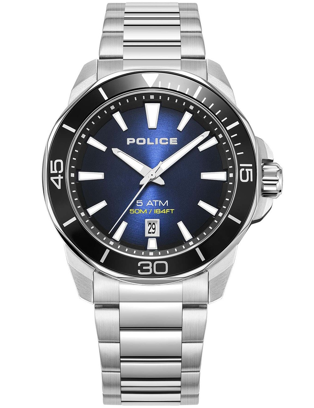 4894816121112 - Herren Armbanduhr Chronograph Analog Edelstahl Blau Schwarz - Herrenuhr Armbanduhr - Uhr günstig kaufen