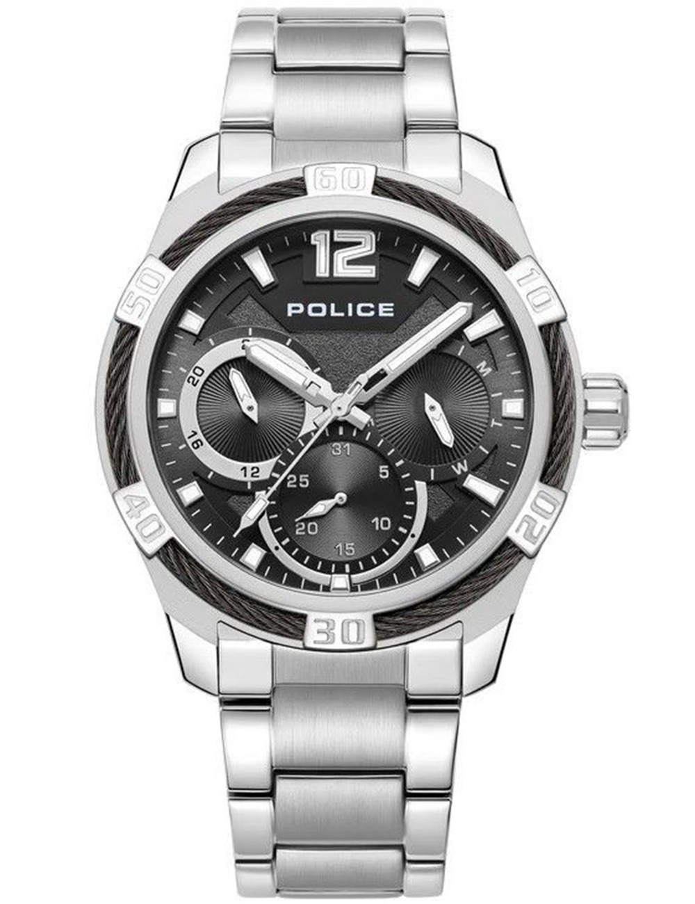 4894816110260 - Herren Armbanduhr Chronograph Analog Quarz Edelstahl Schwarz Silber 42mm