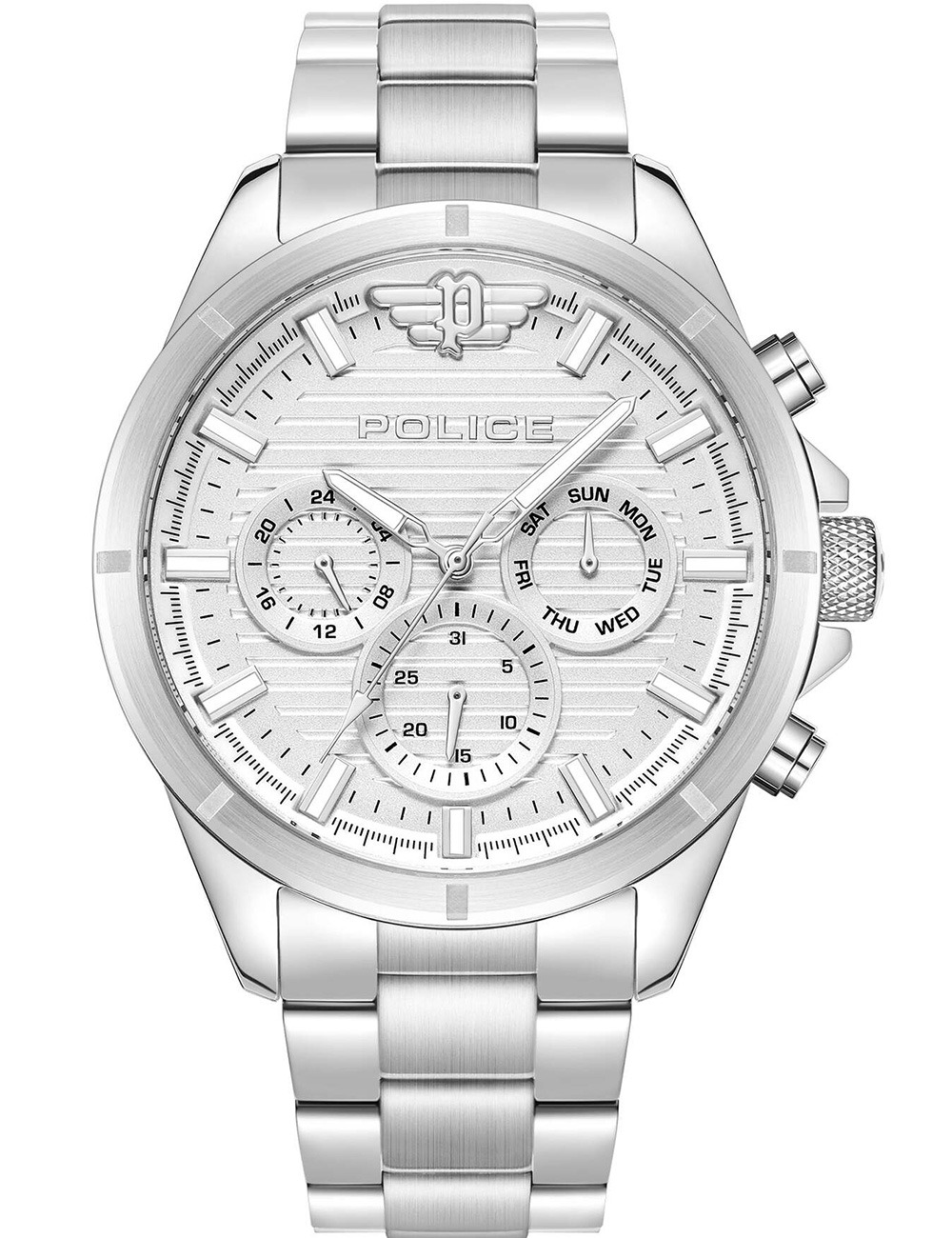 4894816061432 - Multifunktionsuhr POLICE MALAWI PEWJK2227805 Armbanduhren silberfarben (edelstahlfarben) Herren Quarzuhren Armbanduhr Quarzuhr Herrenuhr Datum