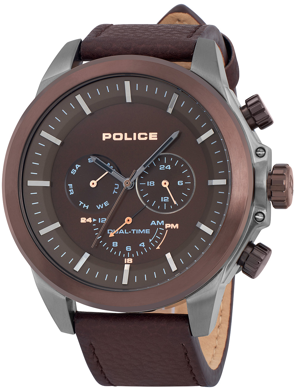 Police PL15970JSUBZ.12 Belmont  Dual-Time 52mm 5ATM