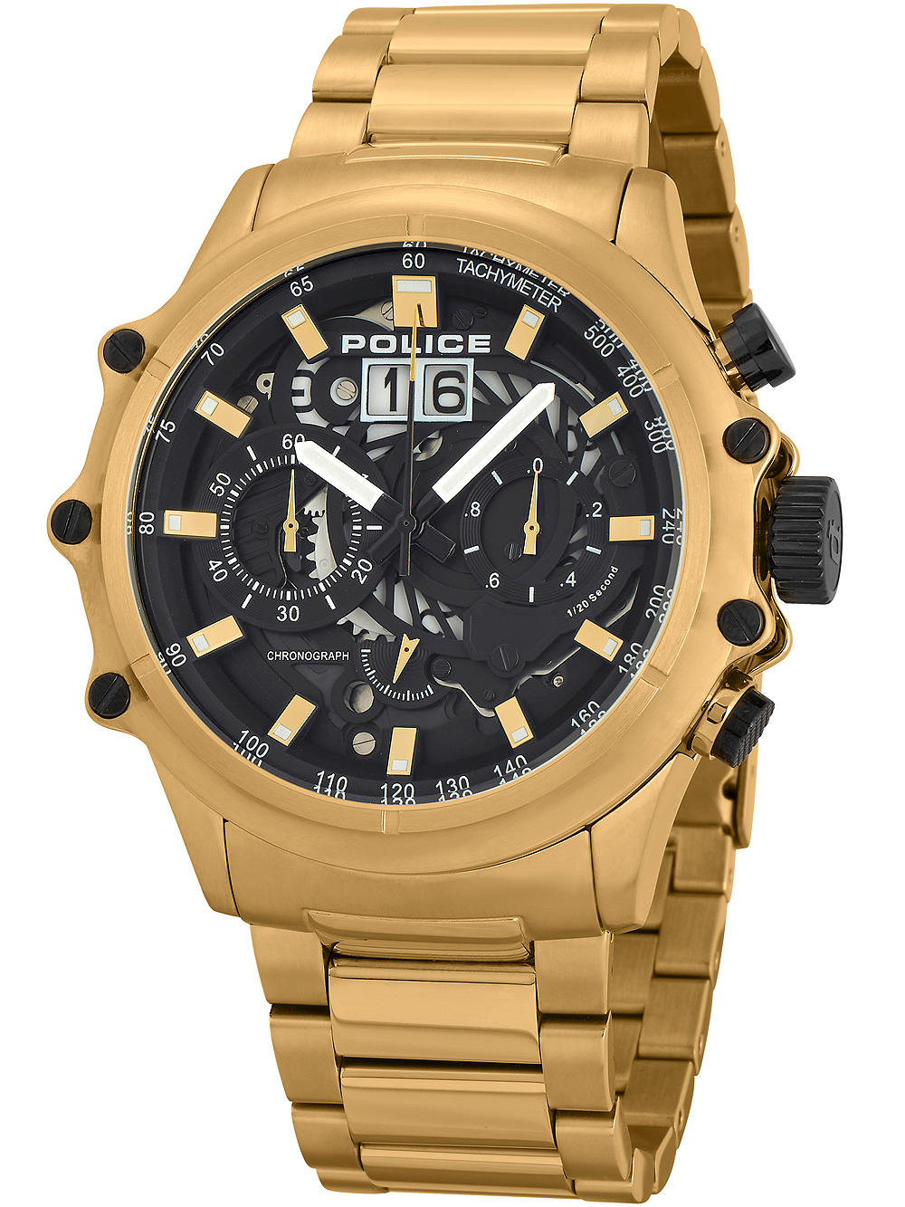 Police PL16018JSG.02M Luang Chronograph Herren 48mm 10ATM