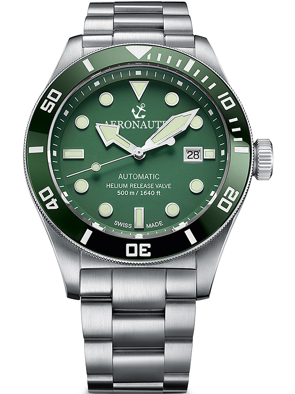 Aeronautec ANT-44075-03 Helium Diver Automatik Herrenuhr 44mm 500M