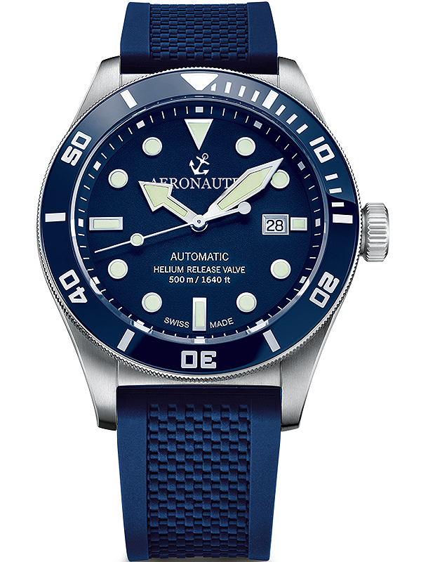 Aeronautec ANT-44075-07 Helium Diver Automatik Herrenuhr 44mm 500M
