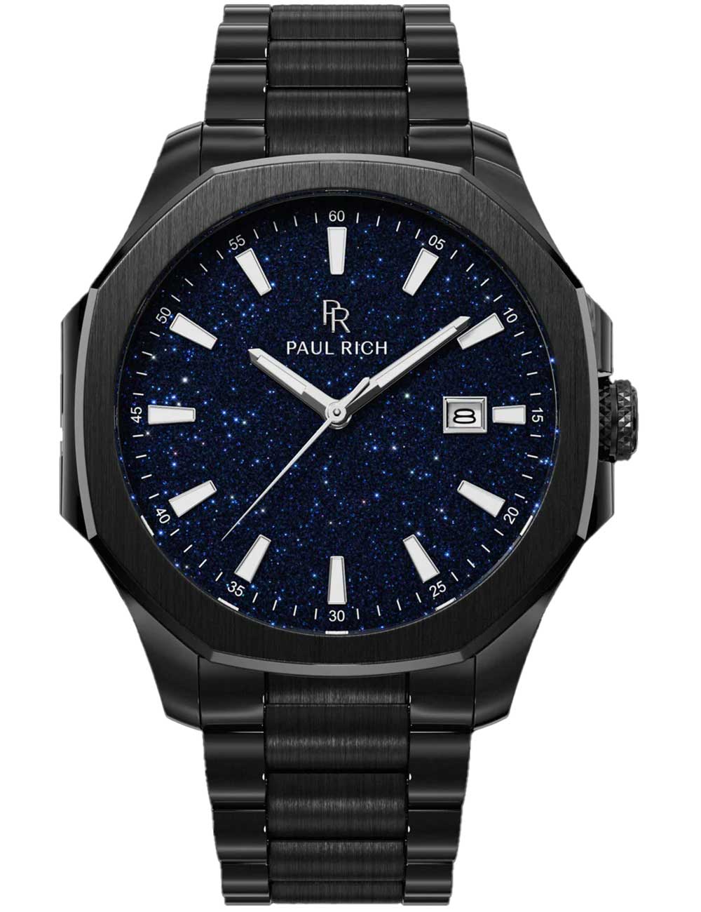 Paul Rich PR-46700 Herrenuhr Mercer Aventurine Black Blue 40,5 mm 5ATM