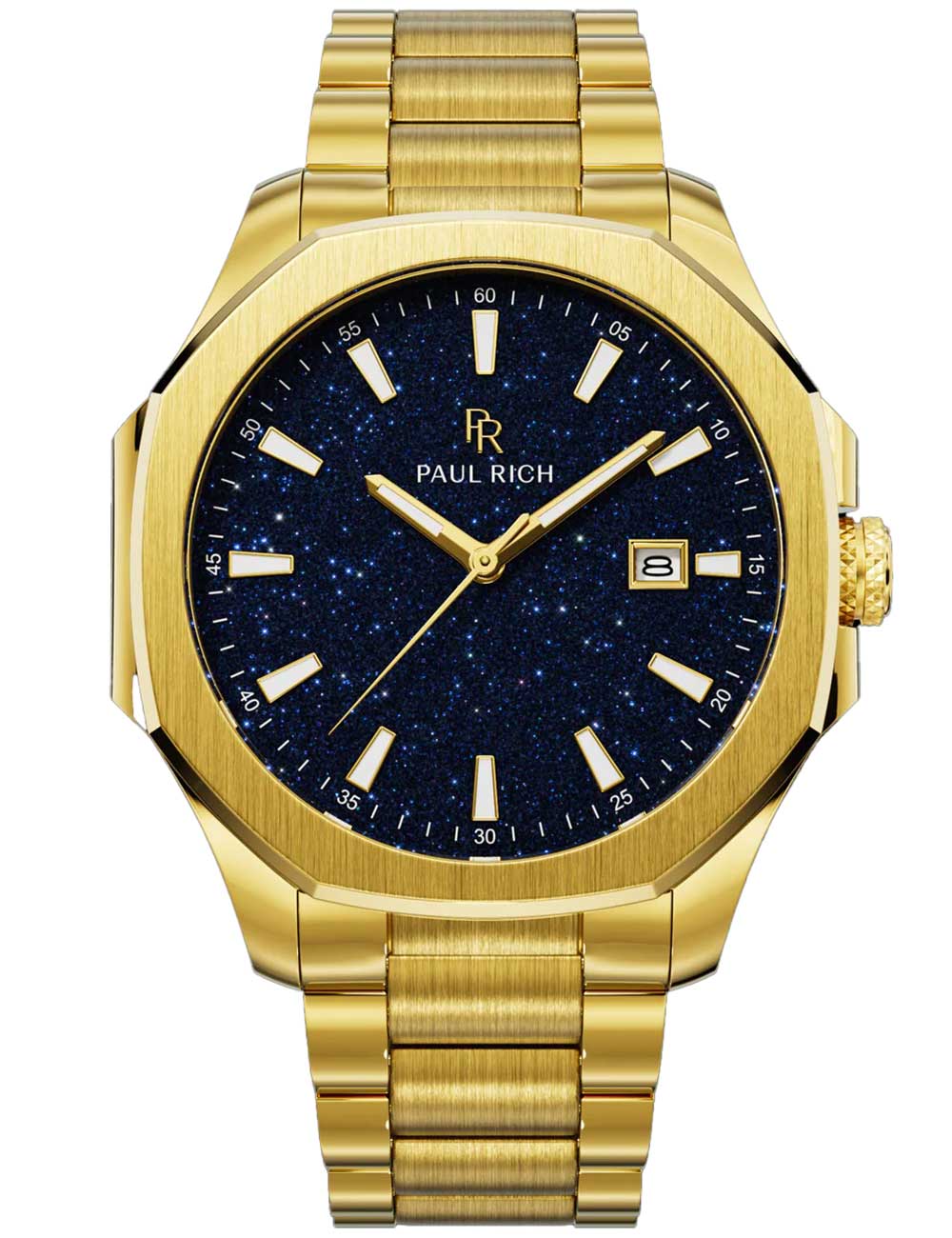 Paul Rich PR-46699 Herrenuhr Mercer Aventurine Goldline Blue 40,5 mm 5ATM